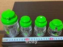 Showa Retro Plastic Spice Container Set, Vintage Kitchen Decor, Japan