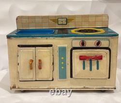 Showa Retro Tin Play Cute Toy Kitchen Vintage Antique Pretend Play Collectible