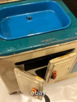 Showa Retro Tin Play Cute Toy Kitchen Vintage Antique Pretend Play Collectible