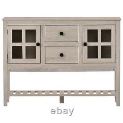 Sideboard 2 Drawers 2 Doors Cupboard Kitchen Buffet Cabinet With Storage Shelf