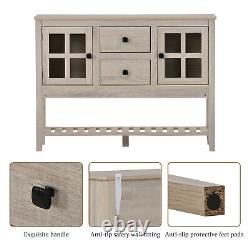 Sideboard 2 Drawers 2 Doors Cupboard Kitchen Buffet Cabinet With Storage Shelf