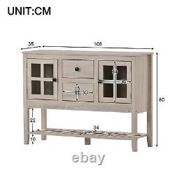 Sideboard 2 Drawers 2 Doors Cupboard Kitchen Buffet Cabinet With Storage Shelf