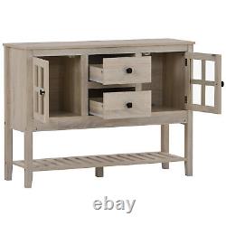 Sideboard 2 Drawers 2 Doors Cupboard Kitchen Buffet Cabinet With Storage Shelf