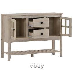 Sideboard 2 Drawers 2 Doors Cupboard Kitchen Buffet Cabinet With Storage Shelf