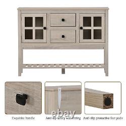 Sideboard 2 Drawers Storage Cabinet Cupboard Kitchen Buffet Dining Living Room