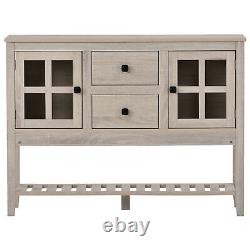 Sideboard 2 Drawers Storage Cabinet Cupboard Kitchen Buffet Dining Living Room
