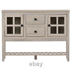 Sideboard 2 Drawers Storage Cabinet Cupboard Kitchen Buffet Dining Living Room