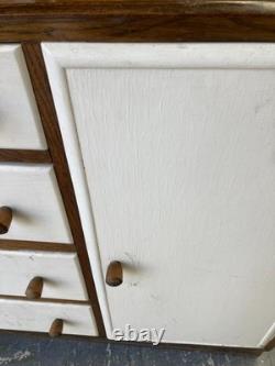 Sideboard Cabinet Cupboard Drawers Vintage Retro Andrews Part White Painted Wood