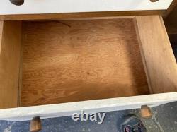 Sideboard Cabinet Cupboard Drawers Vintage Retro Andrews Part White Painted Wood
