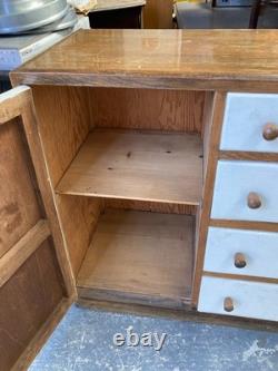 Sideboard Cabinet Cupboard Drawers Vintage Retro Andrews Part White Painted Wood
