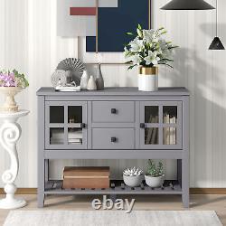 Sideboard With 2 Drawers Console Table Storage Cabinet Cupboard Kitchen Buffet