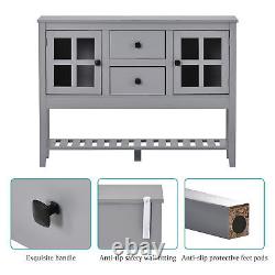 Sideboard With 2 Drawers Console Table Storage Cabinet Cupboard Kitchen Buffet