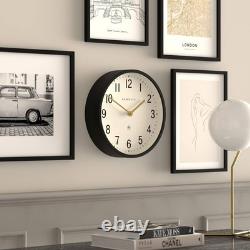 Silent Retro Wall Clock 30cm Black Metal Vintage Office Kitchen Decor Silent Retro Wall Clock 30cm Black Metal Vintage Office Kitchen Decor