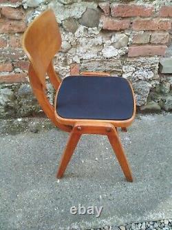 Single Vintage Retro A Frame Beech & Beech Veneer Kitchen Chair