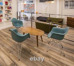 Six (6) x Charles Eames VITRA blue/grey chairs vintage retro kitchen dining