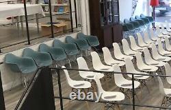 Six (6) x Charles Eames VITRA blue/grey chairs vintage retro kitchen dining