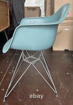 Six (6) x Charles Eames VITRA blue/grey chairs vintage retro kitchen dining