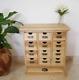 Small Apothecary Cabinet Rustic Wood Chest Drawers Vintage Narrow Storage Unit