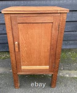Small Vintage Utility Style Handmade Single Door Bedside Cabinet / Cupboard