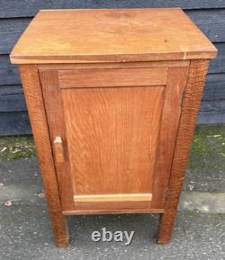 Small Vintage Utility Style Handmade Single Door Bedside Cabinet / Cupboard