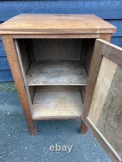 Small Vintage Utility Style Handmade Single Door Bedside Cabinet / Cupboard