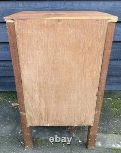 Small Vintage Utility Style Handmade Single Door Bedside Cabinet / Cupboard