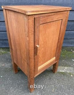 Small Vintage Utility Style Handmade Single Door Bedside Cabinet / Cupboard