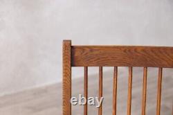 Solid Oak Folding Chair Vintage Style Dark Wood Dining Chair
