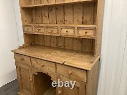 Solid Pine Vintage Country Farmhouse Kitchen Dresser