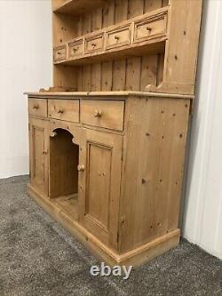 Solid Pine Vintage Country Farmhouse Kitchen Dresser