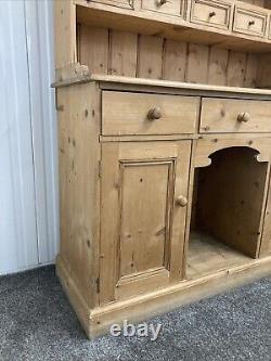 Solid Pine Vintage Country Farmhouse Kitchen Dresser