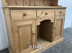 Solid Pine Vintage Country Farmhouse Kitchen Dresser