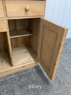 Solid Pine Vintage Country Farmhouse Kitchen Dresser