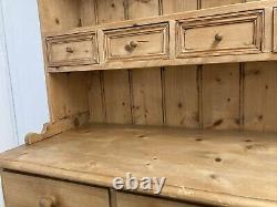 Solid Pine Vintage Country Farmhouse Kitchen Dresser