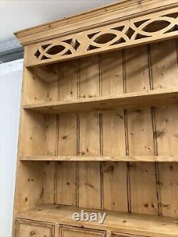 Solid Pine Vintage Country Farmhouse Kitchen Dresser