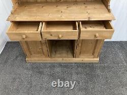 Solid Pine Vintage Country Farmhouse Kitchen Dresser