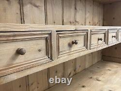 Solid Pine Vintage Country Farmhouse Kitchen Dresser