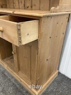 Solid Pine Vintage Country Farmhouse Kitchen Dresser