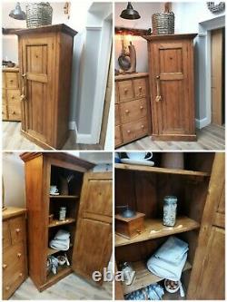 Solid Pine Vintage Kitchen Pantry Larder Cupboard Bookcase Housekeepers