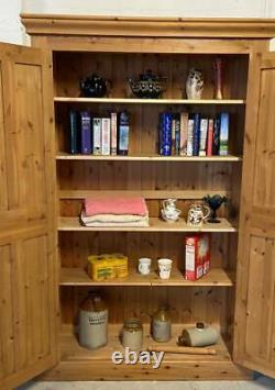 Solid Pine Vintage Narrow Kitchen Pantry Larder Cupboard/Bookcase / Housekeepers
