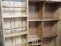 Solid Wood Pantry Rustic Kitchen Cabinet Vintage Industrial Storage Large Larder