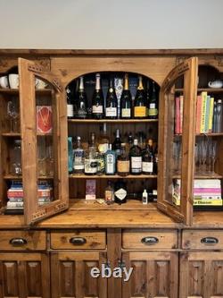 Solid Wood Vintage Welsh Dresser / Cabinet Rustic Pine Excellent Condition