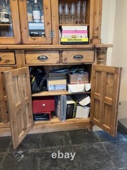 Solid Wood Vintage Welsh Dresser / Cabinet Rustic Pine Excellent Condition