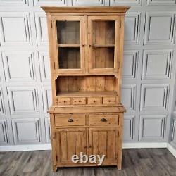 Solid Wood Welsh Dresser Rustic Reclaimed Antique Farmhouse Style Kitchen
