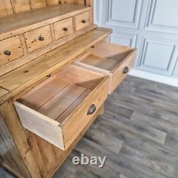 Solid Wood Welsh Dresser Rustic Reclaimed Antique Farmhouse Style Kitchen