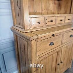 Solid Wood Welsh Dresser Rustic Reclaimed Antique Farmhouse Style Kitchen