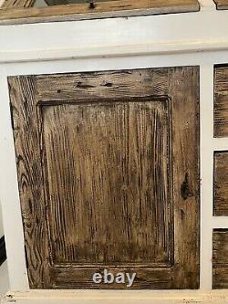 Solid wood vintage painted Indian 3 Doors display cabinet
