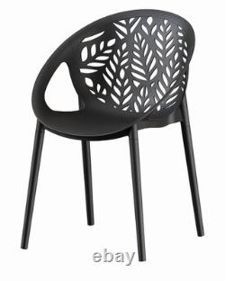 Stackable Modern Style PP Cafe Bistro Kitchen Garden Patio Outdoor Dining Chairs