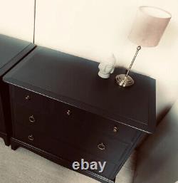 Stag Minstrel Furniture Chest Bedside Drawers Pair Dark Black Custom
