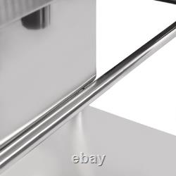 Stainles Steel Work Bench Commercial Storage Table Kitchen Cafe Sink Prep Shelf